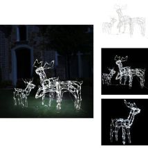Vidaxl - Cordon lumineux de Noël 3 pcs Rennes 229 led - Guirlande Lumineuse Noel - Decoration Noel Exterieur - Decor Luminaire Noel - Illumination