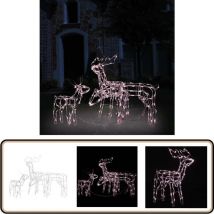 Cordon lumineux de Noël 3 pcs Rennes 229 led - Guirlande Lumineuse Noel - Decoration Noel Exterieur - Decorations Lumineuses - Renne Led - Luminaire