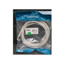 Câble réseau cordon RJ45 blindé gris catégorie 6A 100ohms ftp longueur 3m Uniformatic