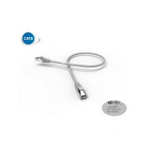 Cordon RJ45 cat 6 surmoulé futp 100 Ohms lsoh, Couleur : gris, Longueur : 0,5 m (2025)