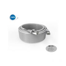 Cordon RJ45 cat 6 surmoulé futp 100 Ohms lsoh, Couleur : gris, Longueur : 10 m (2055)