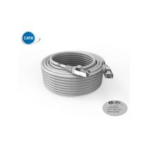 Cordon RJ45 cat 6 surmoulé futp 100 Ohms lsoh, Couleur : gris, Longueur : 15 m (2060)
