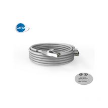 Cordon RJ45 CAT6A sftp 100 Ohms lsoh, Couleur : gris, Longueur : 5m (2225)