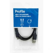 Profile - cordon usb-a usb-c 1M noir 401800032