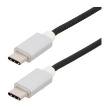 Cordon usb-c m/m 2.0 3a couleur noir - longueur 1m Itc 302450