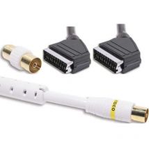 Cordons coaxiaux tv et satellite Hexakit hv 6491/14