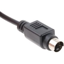 Rs Pro - Cordons din Noir Fiche mâle moulée 4 contacts Extrémité libre, 2m ( Prix pour 1 )