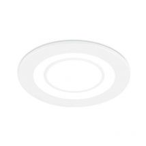 Core Spot Encastrable en Plastique Blanc Satiné Triple Allumage Indépendant D. 8,2 cm