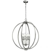 Feiss - Elstead Corinne - 6 Light Spherical Ceiling Pendant Polished Nickel, E14