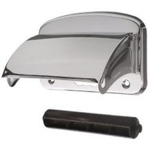 Papierrollhalter chrom, mit Deckel Toilettenpapierhalter - Cornat