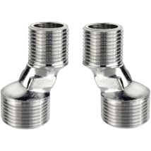 Kit di connessione S Cornat 2 pezzi – Filettatura 1/2" – Raccordo in ottone – Connettore per cucina e bagno