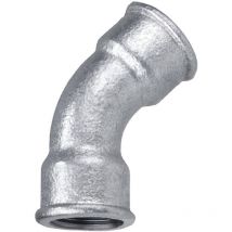 Cornat Temperguss-Bogen 45° 1/2 '' 2 Muffen verzinkt Bogen