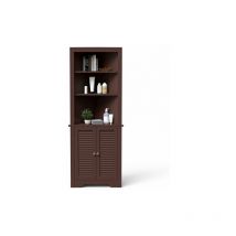 Casart - Corner Storage Cabinet Free Standing Tall Bathroom Organizer 3 Shelves