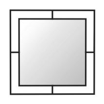 Decortie - Specchio quadrato con doppia cornice Corner in metallo colore nero