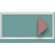 Eternal Parquet - Cornice Bugna per Boiserie rivestimento a parete in polimeri 50x100cm Bianca già tagliata