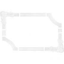 Cornice di parete e soffitto fregio stucco telaio resistente agli urti AC250: Segmento AC250-11 500 x 500 x 27 mm