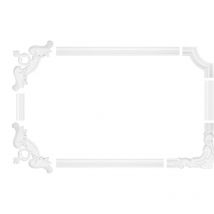 Cornice di parete e soffitto fregio stucco telaio resistente agli urti AD390: Segmento AD390-13 215 x 215 x 26 mm