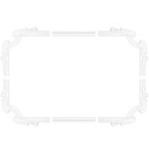 Cornice di parete e soffitto fregio stucco telaio resistente agli urti AD411: Segmento AD411-11L 250 x 250 x 22 mm