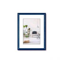 Eacommerce - Cornice Foto Portafoto da tavolo da muro colors legno di Pino Colore blu 18x24 cm 18x24 cm (Con Cavalletto) Colore Blu