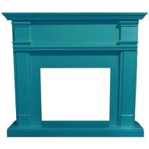 Cornice Blu Turchese Per Caminetti Cm 102,2x114x28,2 Sined Cornice Camino Caldera Turchese