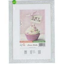 Cornice shabby chic 21 x 29 cm – Vetro – Bianco – Lupia