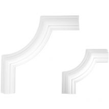 Cornice per parete e soffitto fregio stucco pu resistente agli urti CR727/A/B: Barra piatta da 2 metri CR727