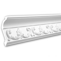 Profhome Decor - Corniche de plafond polyuréthane 150166 Profhome Moulure décorative style Rococo-Baroque blanc 2 m