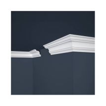 Decoon - Corniche de Plafond Décorative - Modèle Ornement 3D - Polystyrène - 200x6,5x6,5 cm