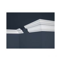 Decoon - Lot de 30 (60 ml) Corniches de Plafond décoratives - Structuré - 200x8x8 cm