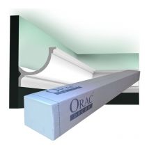 C902 Corniche plafond pour éclairage indirect Orac Decor - 10x10x200cm (h x p x l) - moulure décorative polyuréthane Pack 2 pièces