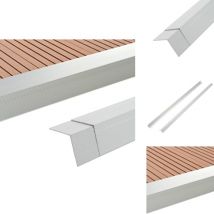 Cornière de terrasse 5 pcs Aluminium 170 cm Argenté - Cornière De Terrasse - Angle De Terrasse - Finition Terrasse - Aluminium - Terrasse Extérieure