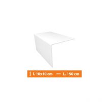 Cornière pvc Blanc - 10 x 10 cm - L.150 cm - Blanc