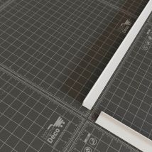 Cornière pvc - Longueur 2.60 m - Blanc - 1 x 1 cm, Lot de 5