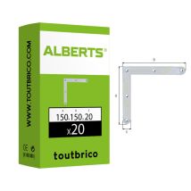 Gah Alberts Cornière D'Angle Longueur 150 X 150 Mm ( 8001889056 ) Largeur 20 Mm Épaisseur 2 Mm 20 Pièces