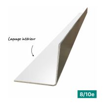 Cornière eco 2mL en alu 8/10ème 40x40mm - laquage intérieur - RAL9010 Aluhome