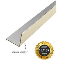 Cornière premium 2mL en alu 15/10ème 30x30mm - laquage extérieur - RAL1015 Aluhome