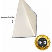 Cornière premium 2mL en alu 15/10ème 20x20mm - laquage intérieur - RAL1015 Aluhome