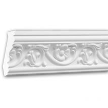 Profhome Decor - Cornisa 150181F Profhome Moldura decorativa Moldura flexible Perfil de estuco diseño atemporal clásico blanco 2 m