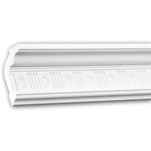 Profhome Decor - Cornisa 150182 Profhome Moldura decorativa Perfil de estuco diseño atemporal clásico blanco 2 m