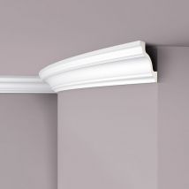 NMC - Cornisa Z19 arstyl Noel Marquet Perfil de estuco Moldura flexible Moldura decorativa diseño atemporal clásico blanco 2 m