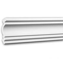Cornisa Profhome 150249F Moldura para techo Moldura flexible Perfil de estuco Moldura decorativa estilo Neoclasicismo blanco 2 m