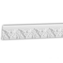 Profhome Decor - Cornisa Profhome 150503 Moldura para techo Perfil de estuco Arabescos orientales Moldura decorativa estilo marroquí blanco 2 m