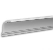 Profhome Decor - Cornisa Profhome 650244 Moldura para techo Perfil de estuco Moldura decorativa diseño atemporal clásico blanco 2 m