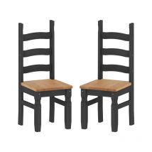 Corona Charcoal Pair of Dining Chairs