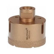 Couronne diamantée M14 ø 65 mm. coupe à sec