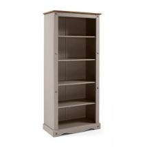 Mercers Furniture - Corona Grey Wax Large Bookcase