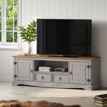 Mercers Furniture - Corona Grey Wax Large Widescreen tv Unit