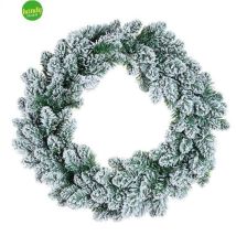 Arcotec – Corona natalizia innevata 60 cm – Struttura in metallo, aghi in PVC – Decorazione per festività