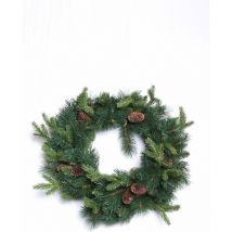 Corona mix PE/PVC con pigne 60cm Ghirlanda natalizia Decorazione Natale
