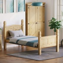 Corona Solid Pine Wood Bed Frame, High Foot End, 3ft Single, 190 x 90 cm